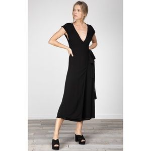 Grade & Gather Black Crossover Jumpsuit